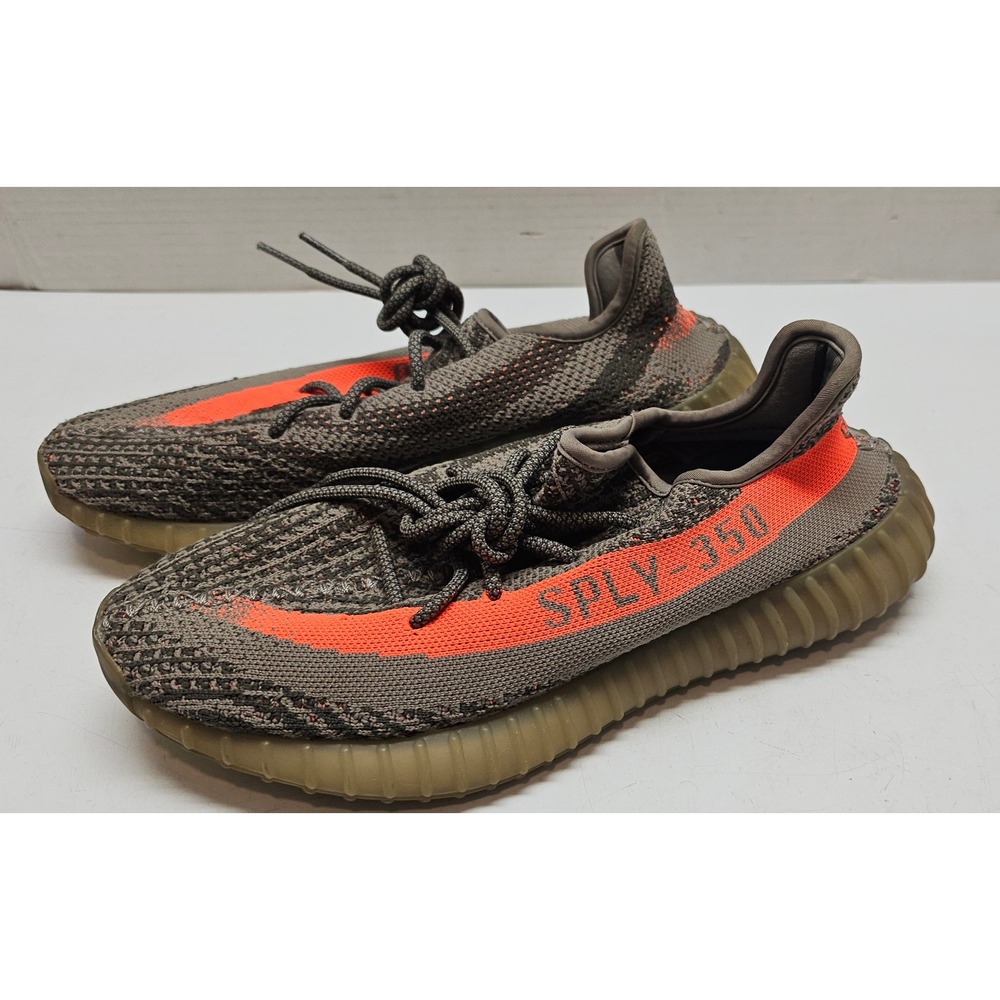Adidas Yeezy Boost 350 V2 Beluga Grey Solar Red BB1826 Mens Size 9.5